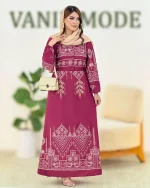 پیراهن بلند ساحلی پیلی دار کدh355-5