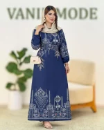 پیراهن بلند ساحلی پیلی دار کدh355-9
