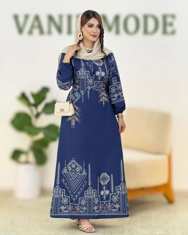پیراهن بلند ساحلی پیلی دار کدh355
