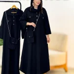 پیراهن بلند شانتون گلدوزی به همراه کیف کدh331