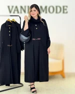 پیراهن بلند کوکدوزی مشکی کدh330