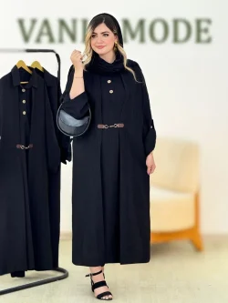 پیراهن بلند کوکدوزی مشکی کدh330