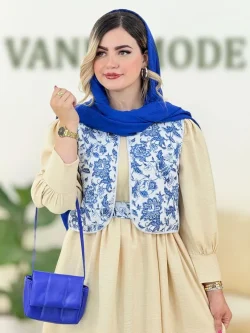 پیراهن جلیقه با کمربند کد h178