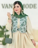 پیراهن جلیقه با کمربند کد h178 3