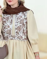 پیراهن جلیقه با کمربند کد h178 4