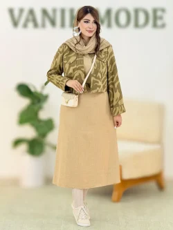 کت آستین پاکتی و سارافون بلند کدh324