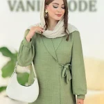 کت یقه آرشال بنددار کد h184