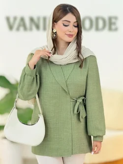 کت یقه آرشال بنددار کد h184