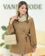 کت یقه آرشال بنددار کد h184 41