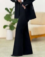 کت یقه انگلیسی و شلوار راسته h340−5