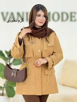 بارونی چهار جیب یقه سگک دار کد h494