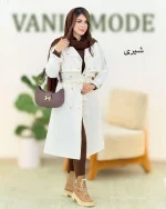 بارانی بلند جلیقه دار یقه انگلیسی کد H396 (9)