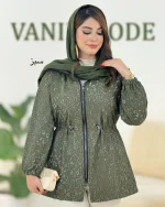 بارانی کلاه دار سلیکونی طرح دار کد h465 (7)
