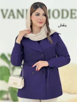 بارانی یقه انگلیسی کتان زارا کد H394