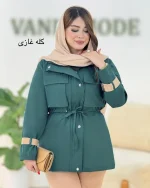 بارونی کلاه دار سانتانا یقه بند دار کد H389 (2)