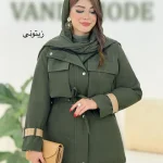 بارونی کلاه دار سانتانا یقه بند دار کد H389