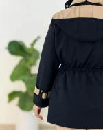 بارونی کلاه دار سانتانا یقه بند دار کد H389 (7)