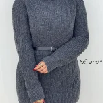 بافت یقه اسکی آستین موج دار کد h490