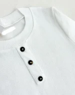 بلوز سه دکمه یقه گرد فانریپ کد h402 (2)