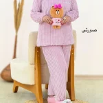 بلوز یقه گرد شلوار راسته تدی کد h476