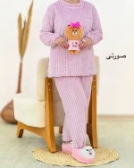 بلوز یقه گرد شلوار راسته تدی کد h476 2