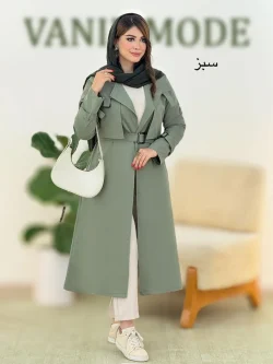 ترنچ کت بلند یقه سگک کد h472