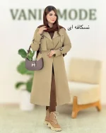 ترنچ کت بلند یقه سگک کد h472 3