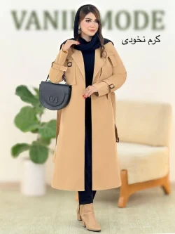 ترنچ کت بلند یقه سگک کد h472