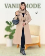 ترنچ کت بلند یقه سگک کد h472 6