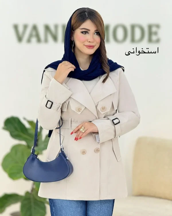 ترنچ کت بنددار کتان زارا کد h473