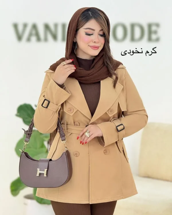 ترنچ کت بنددار کتان زارا کد h473