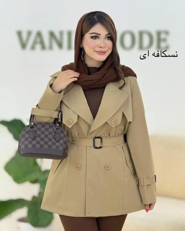ترنچ کت بنددار کتان زارا کد h473