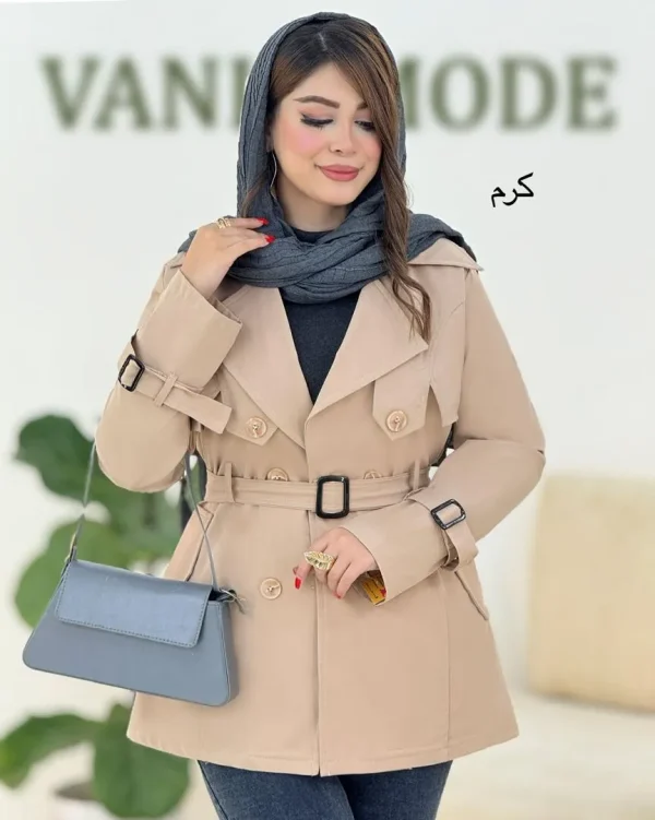 ترنچ کت بنددار کتان زارا کد h473