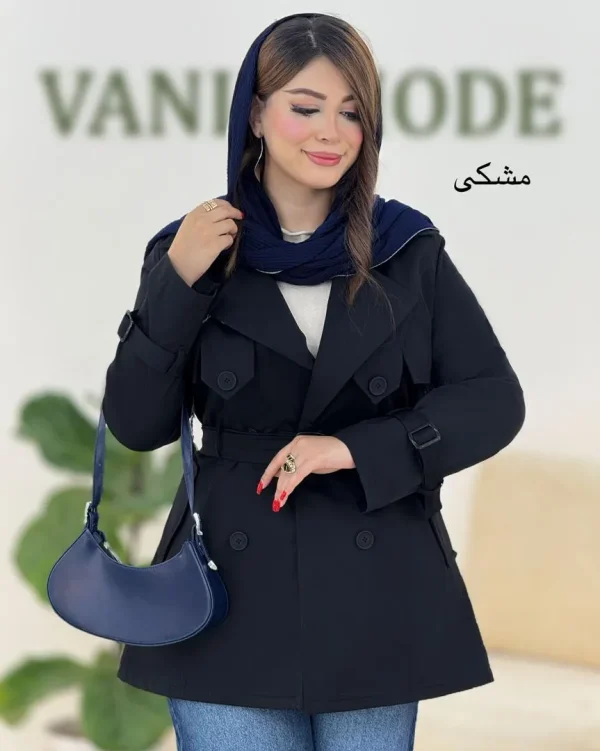 ترنچ کت بنددار کتان زارا کد h473