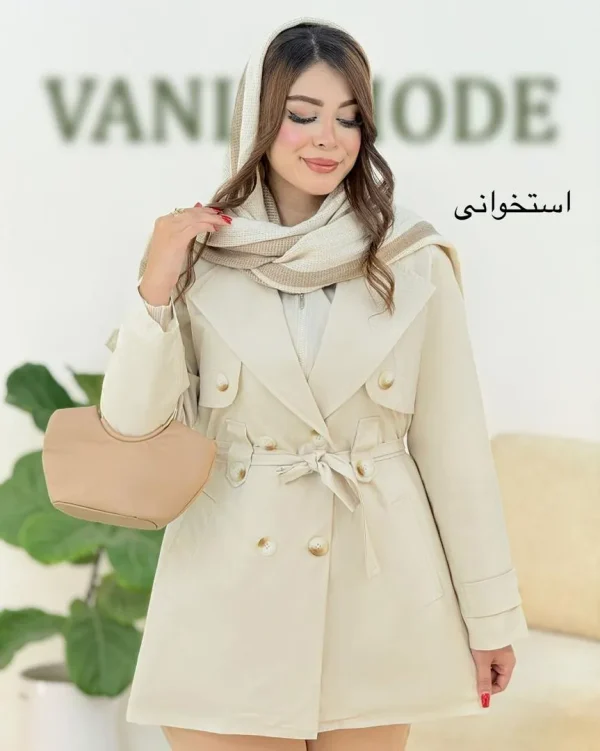 ترنچ کت دو تیکه کد h444