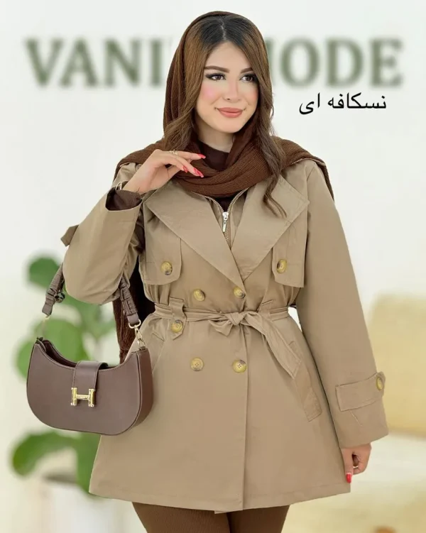 ترنچ کت دو تیکه کد h444