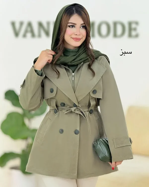 ترنچ کت دو تیکه کد h444
