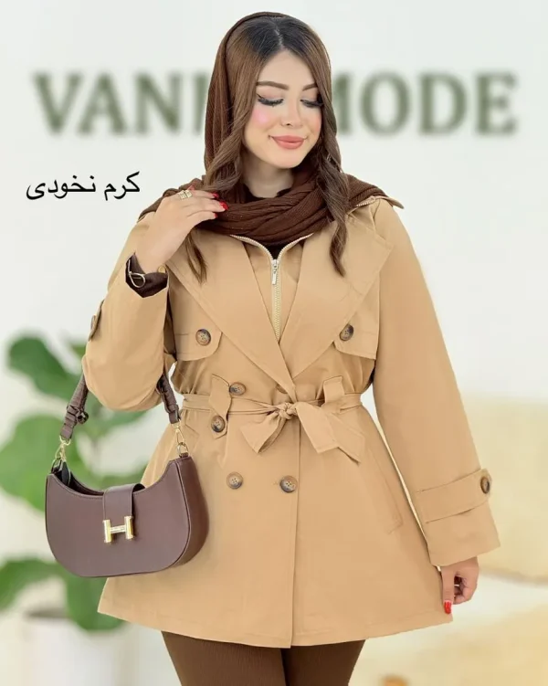 ترنچ کت دو تیکه کد h444