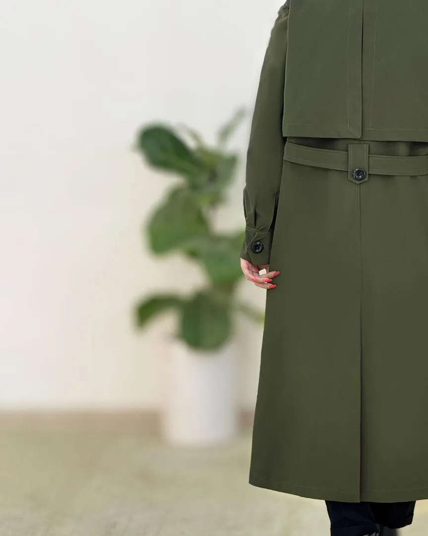 ترنچ کت یقه انگلیسی بلند کد h470 ترنچ کت یقه انگلیسی بلند کد h470