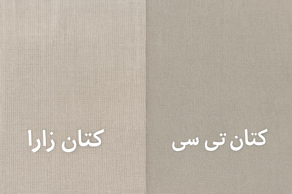 تفاوت کتان زارا و کتان تی سی