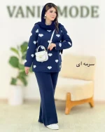 ست بافت بلوز شلوار یقه گرد کد H392