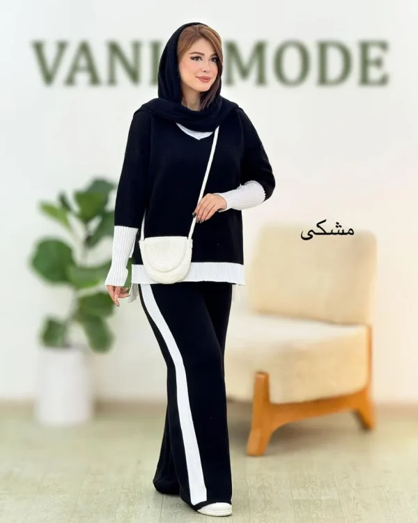 ست بلوز شلوار آستین کشبافت کد h529