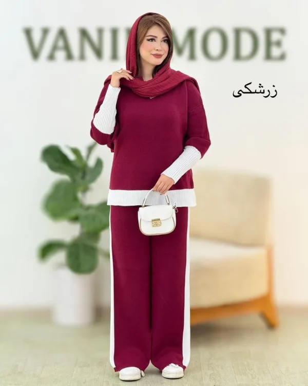 ست بلوز شلوار آستین کشبافت کد h529