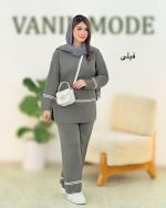 ست بلوز شلوار بافت دو خط کد h462
