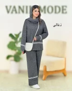 ست بلوز شلوار بافت دو خط کد h462−2