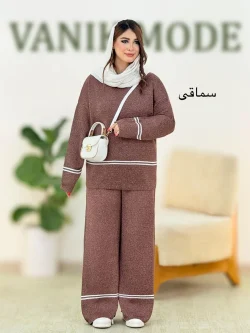 ست بلوز شلوار بافت دو خط کد h462