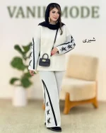 ست بلوز شلوار بافت طرح برگ کد h461 1