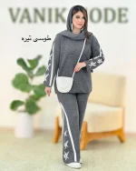 ست بلوز شلوار بافت طرح برگ کد h461 6