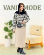 ست بلوز دامن لانه زنبوری کد h516
