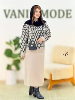 ست بلوز دامن لانه زنبوری کد h516